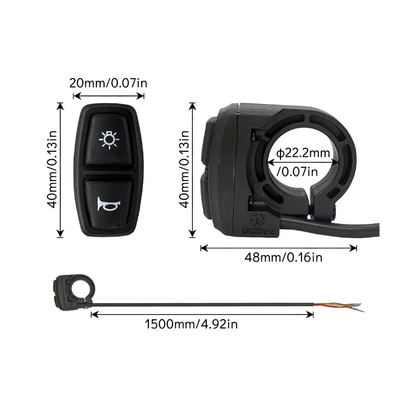 Electric Bike Scooter Light Switch