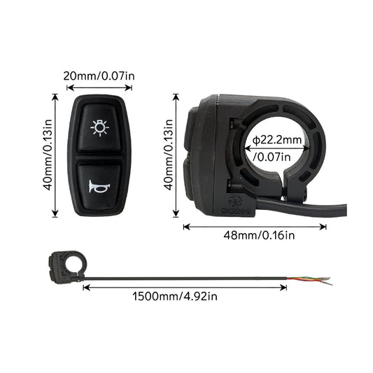 Electric Bike Scooter Light Switch