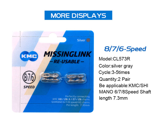 2 Pairs KMC Chain Missing Link / Chain Magic Clasp