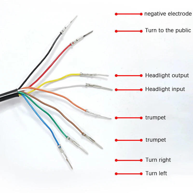 Electric Bike Scooter Light Switch with Turn Signal Light