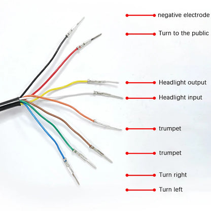 Electric Bike Scooter Light Switch with Turn Signal Light